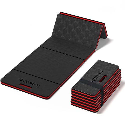 1.1" Foldable Kneeling Pad, Large Supportive Mechanic Mat with Handle & Storage Strap, Extra Thick Comfortable Foam Knee Pad for Gardening, Garage, Workshop Repairing, 47.2"x15.7" - size: 47.2in-5-Fold