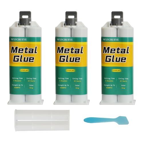 Metal Repair Glue, Muffler Repair kit, Epoxy Adhesive, Liquid Weld for Metal, for Stainless Steel, Plastics, Aluminum, Welding Metals to Metals Glue, high Strength，Heat and Water - size: Metal Glue 3 Pcs