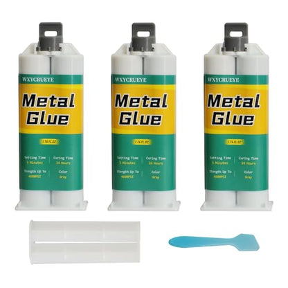 Metal Repair Glue, Muffler Repair kit, Epoxy Adhesive, Liquid Weld for Metal, for Stainless Steel, Plastics, Aluminum, Welding Metals to Metals Glue, high Strength，Heat and Water - size: Metal Glue 3 Pcs