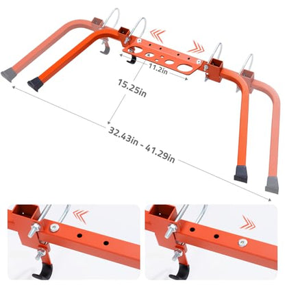 Ladder Stabilizer with Tool Tray & Hook - Heavy Duty Roof Gutter Guard, Universal Ladder Stabilizer for Gutters/Windows, Safe Stabilizer for All Ladder Types