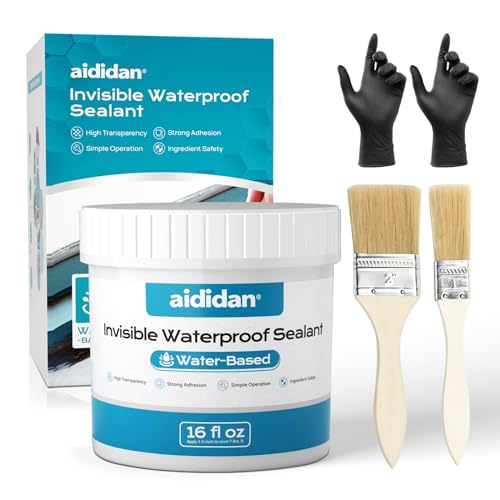 Transparent Waterproof Coating, Indoor & Outdoor Sealant, Invisible Waterproof Agent, Water-Based Clear Sealant for Roofs, Walls, Bathroom, Kitchen, Garden, Invisible Leak Repair Coating (16 floz) - style: 16 floz