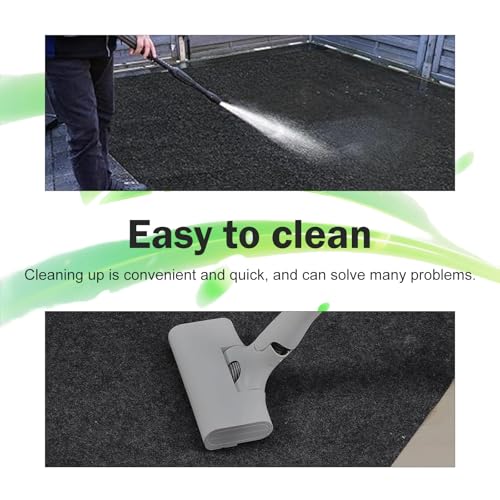 Car Garage Floor Mat, Absorbent Oil & Water Resistant Flooring Carpet, 35" x 60" Cuttable Non-slip Protection Rug, Foldable Maintenance Mat for Cars Motorcycles (Dark Gray)
