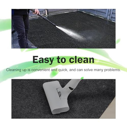 Car Garage Floor Mat, Absorbent Oil & Water Resistant Flooring Carpet, 35" x 60" Cuttable Non-slip Protection Rug, Foldable Maintenance Mat for Cars Motorcycles (Dark Gray)
