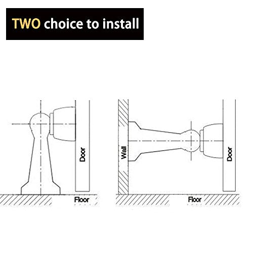 Solid Mental Magnetic Door Stop, Wall Mounted, Bronze, 2 Pack - color: 2PCS Bronze