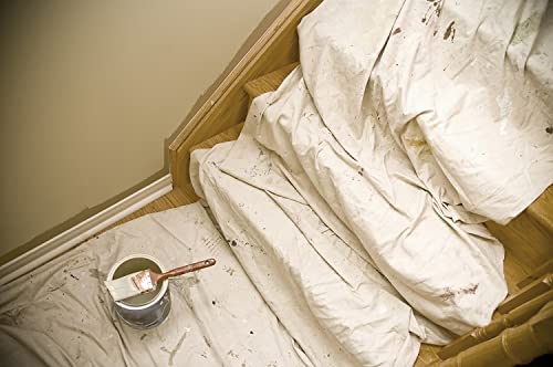 Canvas Drop Cloth for Painting (Size 4x12 Feet - Pack of 2) Painters Drop Cloth for Painting, Furniture, Curtains & Floor Protection - All Purpose Thick Canvas tarp with Double Stitched Edges - size: 4x5 Feet - 1 Pk