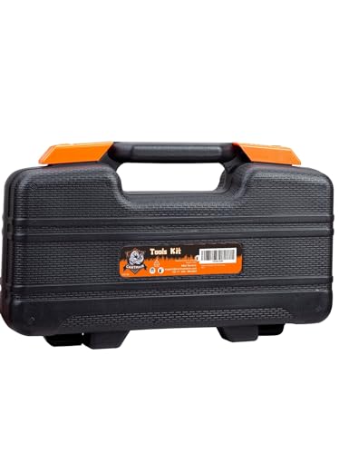 CARTMAN 39 Piece Tool Set General Household Hand Kit with Plastic Toolbox Storage Case Orange - color: Orange