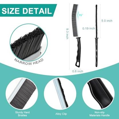 Cleaning Brush - 5 Pcs Hard Bristle Crevice Cleaning Brush, Multifunctional Gap Scrub Brush, Home Essentials, Bathroom Cleaner Tools for Household Use, Kitchen, Bathroom, Window, Faucets, Toilet