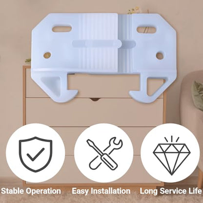 AceOrbit 10 Pack White Drawer Guides for Old Drawers Plastic Replacement Guides Brackets with Screws Drawer Track Parts Adjustable 1" to 1-1/2" x 5/16" for Furniture, Dressers
