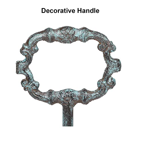 Cast Iron Door Stopper with Handle, 4.88 Lbs Heavy Duty Metal Dog Door Stop, Distressed Blue… - size: Distressed Blue - Scotty Dog