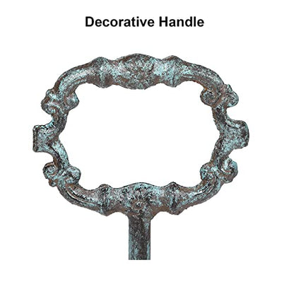 Cast Iron Door Stopper with Handle, 4.88 Lbs Heavy Duty Metal Dog Door Stop, Distressed Blue… - size: Distressed Blue - Scotty Dog