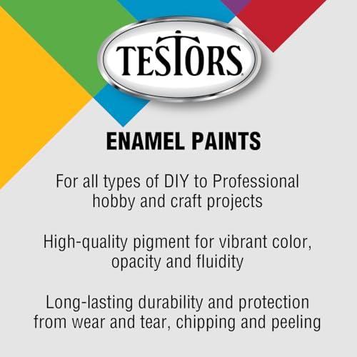 Testors 1146TT Enamel Paint, 0.25 Oz, Metallic Silver - color: Silver, size: 0.25 Fl Oz (Pack of 1)