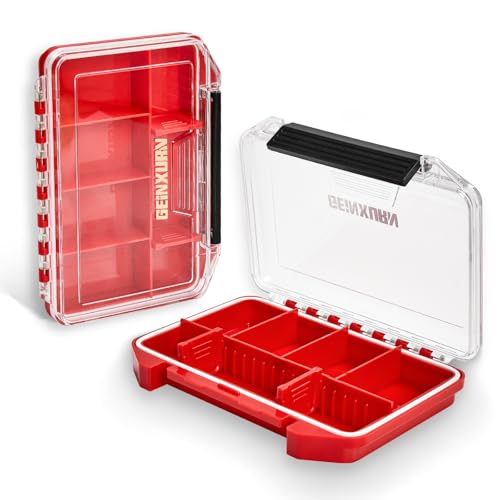 Geinxurn IPX4 Waterproof Small Storage Parts Organizer, Small Parts Case with Removable Dividers, Screwdriver Bit Set Box(2 Boxes) - style: DMBQC-7D