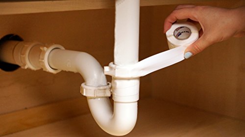 Self-Fusing Silicone Leak Sealing Wrap for Under Sink Drain Pipe - PVC White - color: PVC White