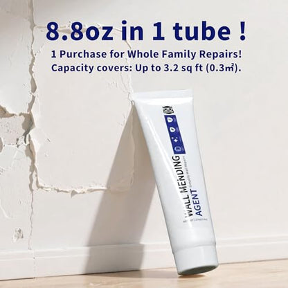 Breliter Drywall Repair Kit - 250g Wall Mending Agent, Drywall Putty, Spackling for Holes, Cracks & Stains, DIY Quick Solution for Walls and Ceilings, Formaldehyde-Free, White (8.8oz)