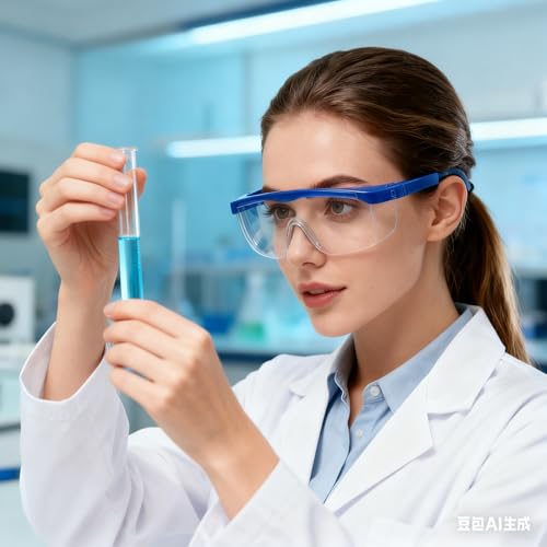 Safety Glasses, Clear Anti-Fog Protective Goggles, Lightweight Industrial Eye Protection (4 Pack)