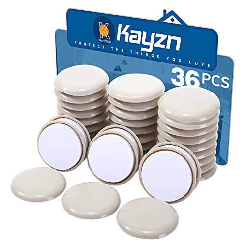 Self-Adhesive Furniture Sliders for Carpets, Furniture Moving Pads (36Pcs) 1-3/4" Furniture Mover Glides, Self Sticks Carpet Furniture Carrier - Move Any Item Quickly and Easily! - size: 1 3/4 inch
