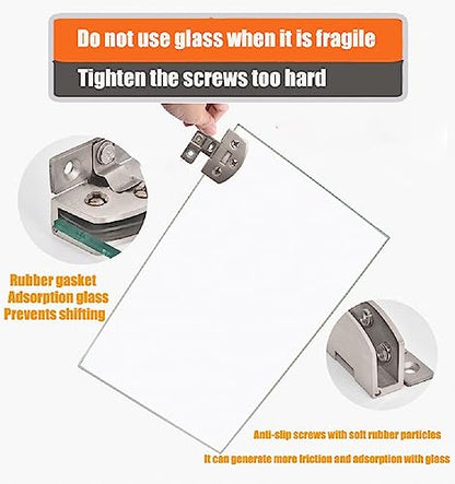 WANLIAN Cabinet Glass Door Hinge Suitable for Cabinet Door Thickness of 5-7 mm - color: argent (20 pairs (= 40 pieces))