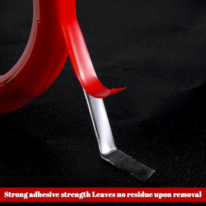 6 PCS Nail Tape for Press on Nails, Nail Tape with Tweezer, Strong Adhesive Clear MountingTape for Nails Art Display, Packaging, Storage