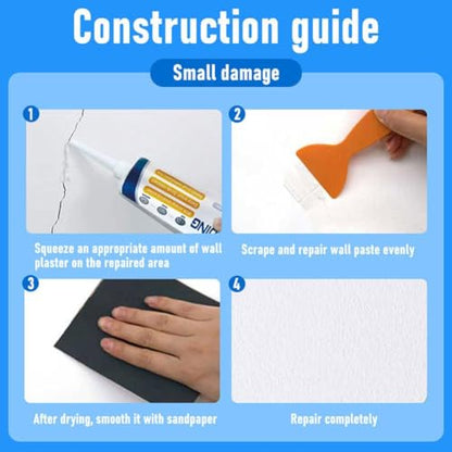 Drywall Patch Repair Kit,Wall Mending Agent Repair Kit with Scraper to Fix Cracks,Efficient Wall Repairs Paste Filler for Holes,Cracks,Nail Holes & Small Damage,Home Maintenance Tool - color: 150g