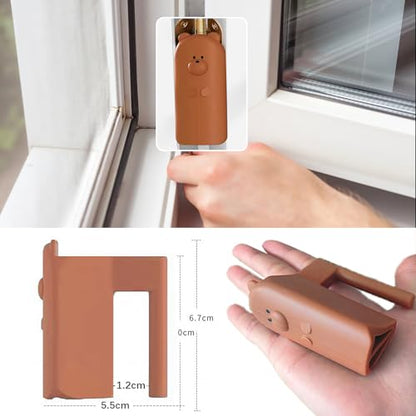 Door Pinch Guard,Slam Stoppers,Soft Stopper Hinge,Hanging Rubber Wedge,Brown,2PCS - color: Brownx2