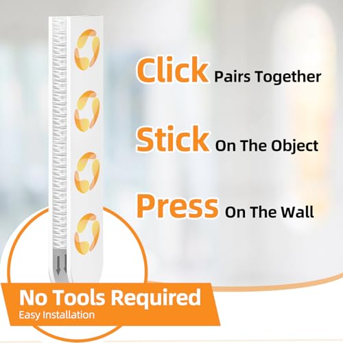SummerBrite Picture Hanging Strips 80 Strips, Damage Free Removal, Wall Poster Picture Hangers Without Nails, Sticky Hook & Loop Adhesive Strips for Poster/Picture/Home/Office, 40 Pairs/Medium, White - size: Medium 40 Pairs, style: White