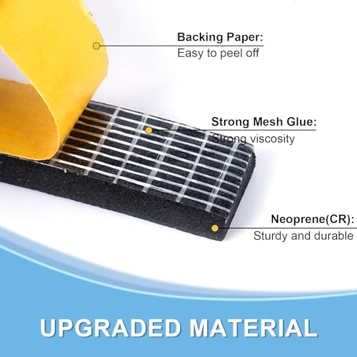 33Ft Weather Stripping Door Seal Strip, Strong Adhesive, Noise-Reduction, Weatherproof Foam Tape Insulation Weather Stripping Door Seal Foam Tape for Doors Windows 1/2 in Wide x 1/4 in Thick - size: 33FT-Black