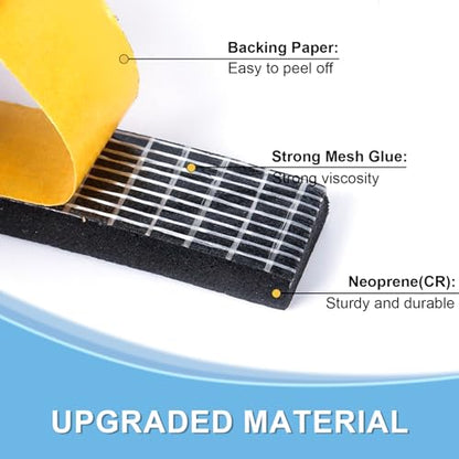 33Ft Weather Stripping Door Seal Strip, Strong Adhesive, Noise-Reduction, Weatherproof Foam Tape Insulation Weather Stripping Door Seal Foam Tape for Doors Windows 1/2 in Wide x 1/4 in Thick - size: 33FT-Black