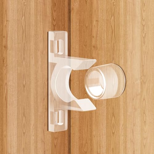 KIBBEH 8 Sets False Front Cabinet Clips Kitchen Cabinet Doors Replacement for Drawer Repair Kit Sink Clips for Sink Drawer Tip Out Tray Kit with Matching Screwdriver