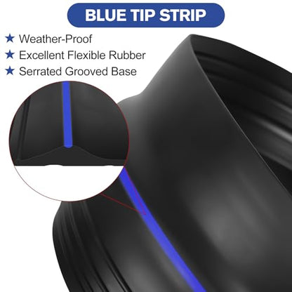 ToLanbbt 10Ft/3.05M Universal Garage Threshold Seal Strip with 300ml Black Sealant/Adhesive, Garage Door Bottom Weatherproof Strip Rubber DIY Weather Stripping Replacement (Black-Blue Line) - color: Black+Blue, size: 10 Ft (incl. 1 adhesive)