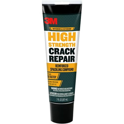 3M High Strength Crack Repair, 7 oz, Wall Crack Repair, Squeeze Tube for Easy Application Directly Into Cracks & Fractures, Repairs Damaged Areas on Walls & Ceilings (CR-7-SQ) - size: 7 Oz.