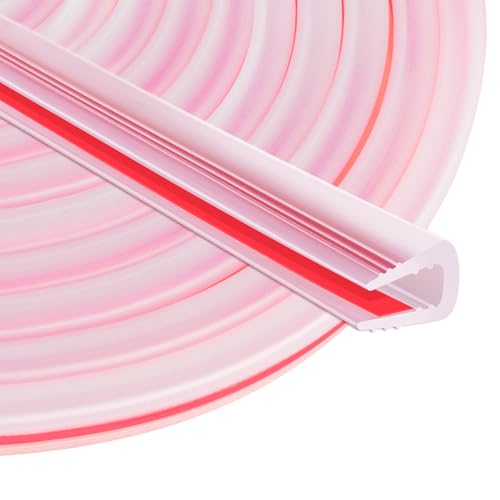 ToLanbbt Rubber Edge Trim U Channel, 1/16" Self Adhesive Sheet Metal Edge Guard Protector, EPDM Seal Strip for Car Doors, Steel Plates, Glass, Hatches, Table Corners, Fit 1/16"(1.6mm), 20Ft, Clear - color: Clear, size: 1/16" X 20'l
