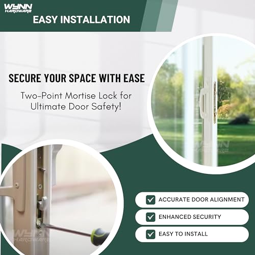 11-3/4" Multi-Point Alloy Steel Mortise Lock with Face Plate for Sliding Patio Glass Door with 11" inch Hole Spacing | 2 Point Locking Security Hardware Mechanism Latch Replacement - size: 11-3/4" Mortise Lock