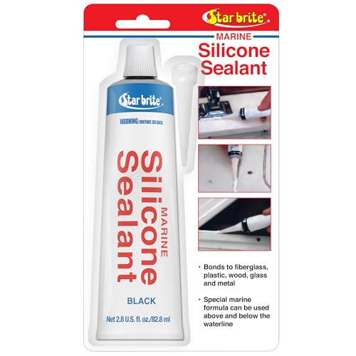 STAR BRITE Marine Silicone Sealant - Waterproof, Durable, UV Resistant, for Fiberglass, Metal, Wood, Glass, Ceramic & More