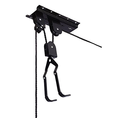 Bike Hanger - Overhead Hoist Pulley System with 100lb Capacity for Bicycles or Ladders - Secure Garage Ceiling Storage by Rad Sportz - size: 1-Pack