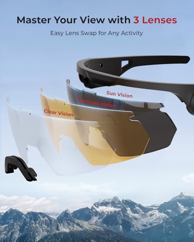 ONNAIS Shooting Glasses with Earplugs - ANSI Z87.1+ Safety Glasses with Detachable NRR 32dB Earplugs, Gifts for Men and Women - color: Black