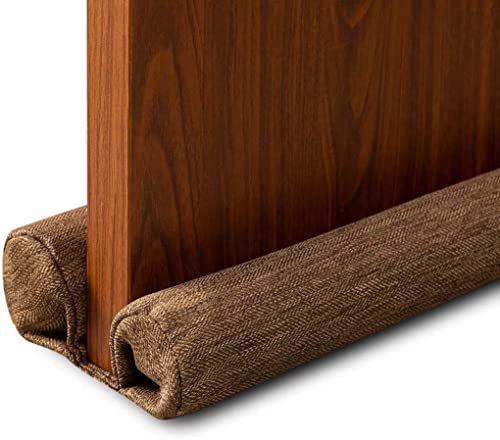 Door Darft Stopper 36 Inch Under Door Draft Noise Blocker for Bottom of Door Gap Filler Weather Stripping Twin Door Sweep Window Seal, Chestnut - color: Chestnut (1 Pack), size: 36"