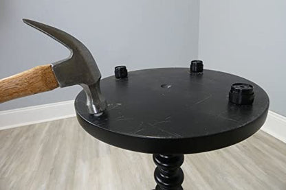 Shepherd Pack of 16 Self-Leveling Table Glides, 1/4" Threaded Stem with Adjustable Feet and Hardware, Eliminates Wobbling on Uneven Floors, Black - style: No Disc or Felt