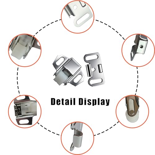 Mailbox Replacement Roller Catch Latch - 2 Packs RV Screen Door Locks Shower, Shutter Door Accessories, Cabinet Doors, Spring Hidden Latches and Catches with Screw for Home Kitchen Pantry and Camper