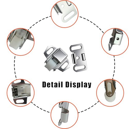 Mailbox Replacement Roller Catch Latch - 2 Packs RV Screen Door Locks Shower, Shutter Door Accessories, Cabinet Doors, Spring Hidden Latches and Catches with Screw for Home Kitchen Pantry and Camper