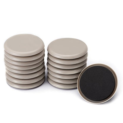 CO-Z Furniture Sliders - 16 Pack, 3 1/2" Reusable Furniture Sliders for Carpet, Heavy-Duty Furniture Gliders Movers for Hardwood Floors, Plastic Moving Pads for Heavy Furniture, Floor Protectors - size: 3 1/2" Round-16 Pack, Plastic