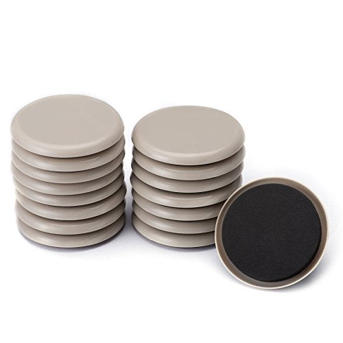 CO-Z Furniture Sliders - 16 Pack, 3 1/2" Reusable Furniture Sliders for Carpet, Heavy-Duty Furniture Gliders Movers for Hardwood Floors, Plastic Moving Pads for Heavy Furniture, Floor Protectors - size: 3 1/2" Round-16 Pack, Plastic