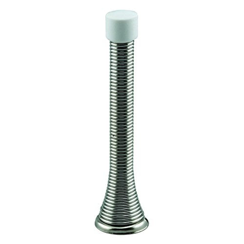 Prime-Line MP10126 Door Stop, 4 In. Reach, Spring Steel, Satin Chrome, Heavy Duty (5 Pack)