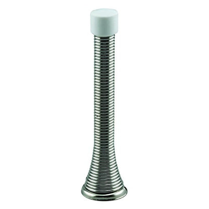 Prime-Line MP10126 Door Stop, 4 In. Reach, Spring Steel, Satin Chrome, Heavy Duty (5 Pack)