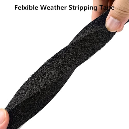 Weather Stripping Door Seal Strip, 1 in x 1 in, Non-Adhesive, High Reslilience, AC Insulation Tape, Weatherproof, Reduce Noise, Gap Filler, Foam Insulation Tape for Doors and Windows - color: Non-Adhesive