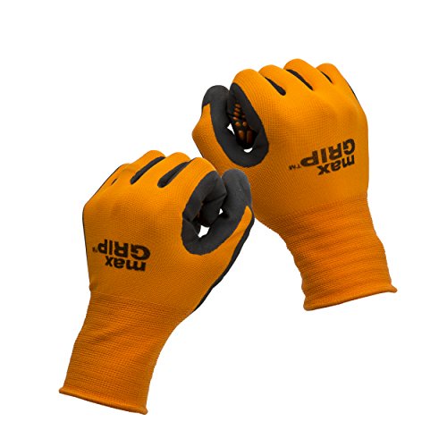 Midwest Gloves & Gear 94-L-L-AZ-12 Mens MAX Grip, Single Pair, Orange - size: Single Pair