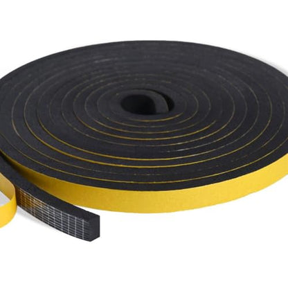 YoleShy Weather Stripping Door Seal Strip for Door Frame Block Air Weather Strip Reduce Noise High-Density Adhesive Foam Tape 1/2 Inch x 1/4 Inch x 26Ft - style: 1/2in x 1/4in x 26FT/Black