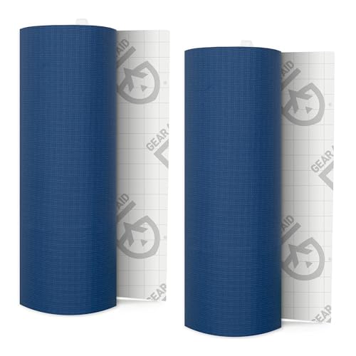 GEAR AID Tenacious Tape 3” x 20” Fabric and Vinyl Gear Repair Tape, Fix Holes and Rips in Puffy Jackets, Rain Gear, Tents, Sleeping Bags and Outdoor Equipment, Blue, 2 Rolls - color: Blue, style: 3" × 20" (2 Rolls)