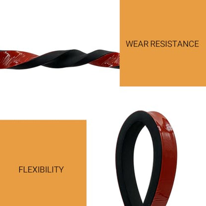 Rectangular Foam Rubber Seal Strip, Self-Adhesive Rubber Weather Stripping, Rubber Gasket for for Auto, Boat, Garage Door/Window, Machinery and More, W:0.75" x H:0.39", L:26Ft