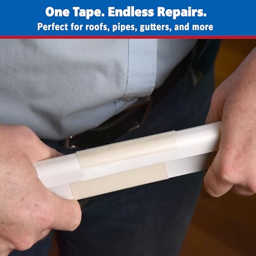 Gaffer Power Clear Butyl Seal Tape 4” x 5 FT – Transparent Waterproof Leak Repair Tape for Roof, Gutters, Pipes & RV – Heavy Duty, Flexible, Weatherproof, Made in USA - color: Clear 4 Inch