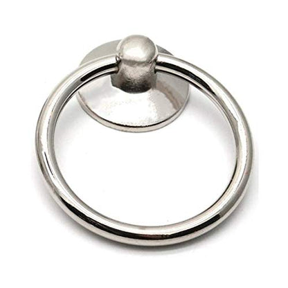 Drawer Ring Pull Drop Ring Knobs in Silver Tone - (6 Pcs)